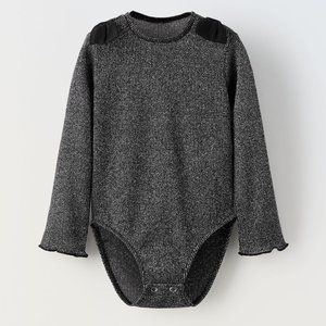 ZARA BABY SHINY BOW BODYSUIT Size 9-12 months